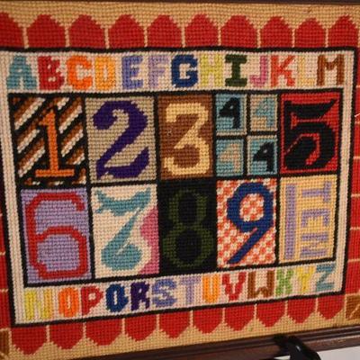Lot G-80: Vintage Numbers Needlepoint