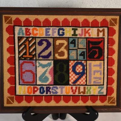 Lot G-80: Vintage Numbers Needlepoint