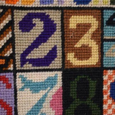 Lot G-80: Vintage Numbers Needlepoint