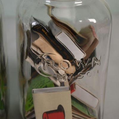 Lot G-83: Matches in Mason Jars