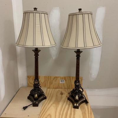 Lot 283 - Pair of Tall Table Lamps 