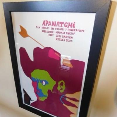 Reproduction Cuban Movie Poster Cowboy Film 'Apanatchi' Framed 21