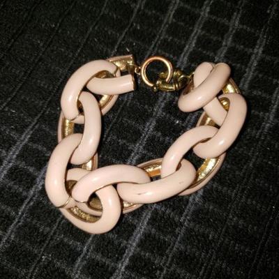 Vintage Large Link Pink bracelet 
