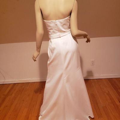 Strapless Ball gown/wedding pleats train black and white
