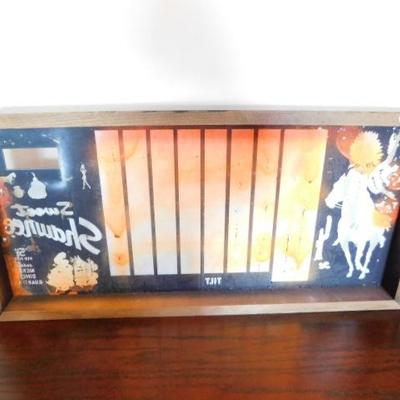 Vintage 'Sweet Shawnee' Framed Slot Machine Reverse Painted Glass Back Light Face 27