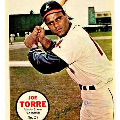 1967 TOPPS JOE TORRE #27 Insert Card PIN-UP POSTER - Atlanta Braves 5