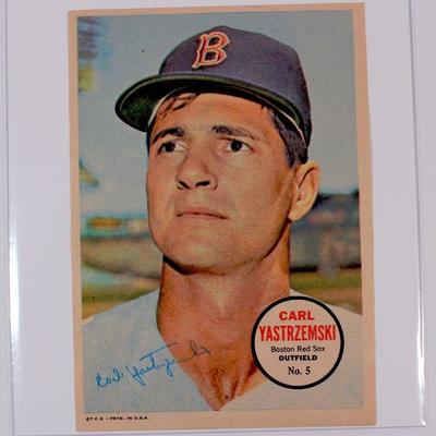1967 TOPPS CARL YASTRZEMSKI #5 Insert Card PIN-UP POSTER - HOF boston Red Sox 5