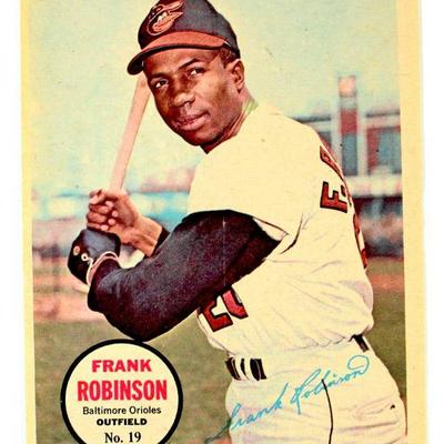 1967 TOPPS FRANK ROBINSON #19 Insert Card PIN-UP POSTER - HOF Baltimore Orioles 5