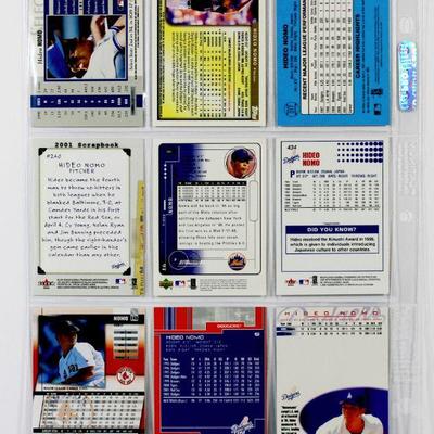 HIDEO NOMO BASEBALL CARDS COLLECTION - ALL HIGH GRADE CARDS - SET OF 9