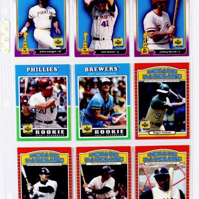 Robin Yount MIKE SCHMIDT Tom Seaver Reggie Jackson AL KALINE HOF BASEBALL CARDS SET of 9 MINT