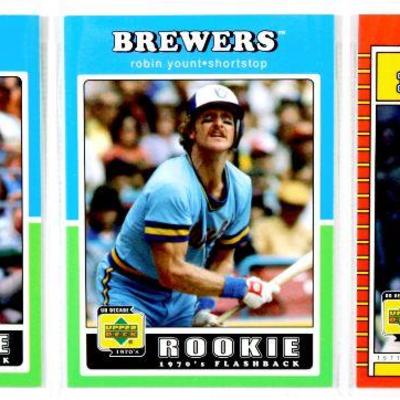 Robin Yount MIKE SCHMIDT Tom Seaver Reggie Jackson AL KALINE HOF BASEBALL CARDS SET of 9 MINT