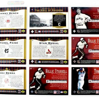 YOGI BERRA STAN MUSIAL Johnny Bench MEL OTT HOF BASEBALL CARDS SET of 9 MINT