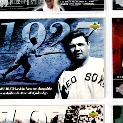 BABE RUTH TY COBB LOU GEHRIG WILLIE MAYS Willie McCovey HOF BASEBALL CARDS SET of 9 MINT