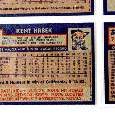1984 TOPPS Baseball Cards Set Tug McGraw Dave Stewart George Foster Fred Lynn ALL High Grade Cards