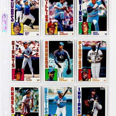 1984 TOPPS Baseball Cards Set Tug McGraw Dave Stewart George Foster Fred Lynn ALL High Grade Cards