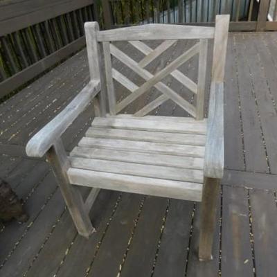 2nd Choice of 2:  Natural Teak Wood Patio Chair 26