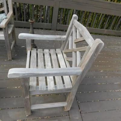 2nd Choice of 2:  Natural Teak Wood Patio Chair 26