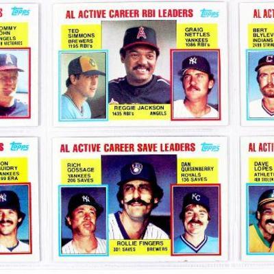 1984 TOPPS JOE MORGAN REGGIE JACKSON JIM PALMER DON SUTTON HOF BASEBALL CARDS SET of 9 MINT