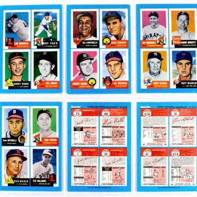 1992 BAZOOKA *1953 TOPPS ARCHIVES* Complete SET Limited Edition "Quadracard" 22 Cards MINT
