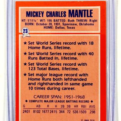 MICKEY MANTLE 1985 Topps #23 HOF Baseball Card Woolworth Collectors' Series MINT