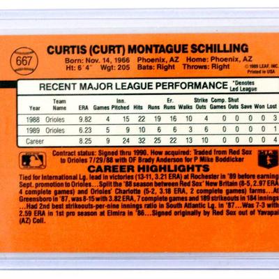 CURT SCHILLING 1990 Donruss Baltimore Orioles Baseball Card #667 - NM/MT