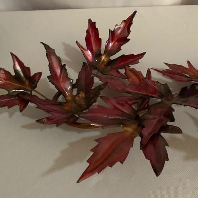 Lot 289 - Local Artist Glass Bowl and Leaf Art