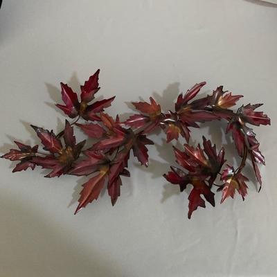 Lot 289 - Local Artist Glass Bowl and Leaf Art