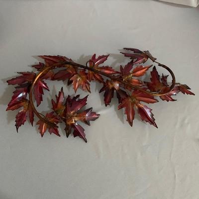 Lot 289 - Local Artist Glass Bowl and Leaf Art