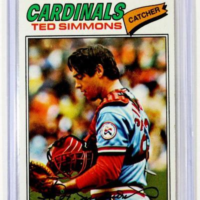 1977 TOPPS Baseball TED SIMMONS St. Louis Cardinals Baseball Card High Grade NM