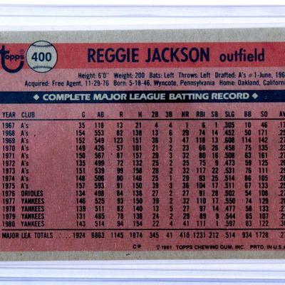 REGGIE JACKSON Baseball Cards Set - 1981 TOPPS 2001 Upper Deck - High Grade Cards
