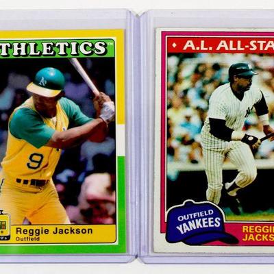 REGGIE JACKSON Baseball Cards Set - 1981 TOPPS 2001 Upper Deck - High Grade Cards