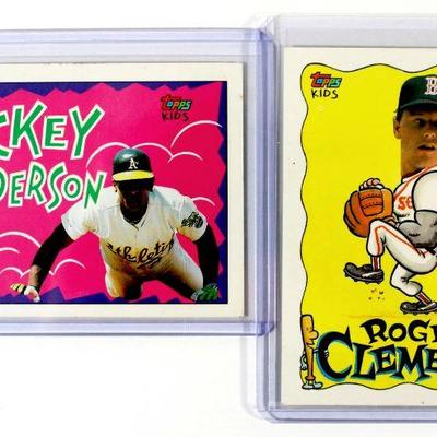 ROGER CLEMENS Rickey HENDERSON Baseball Cards Set 1992 TOPPS KIDS