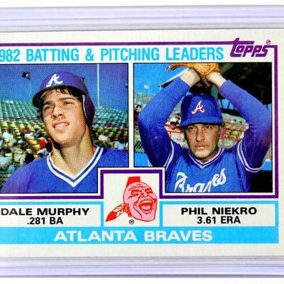 1983 TOPPS #502 #531 PHIL NIEKRO Dale Murphy Rickey Henderson Rick Langford Baseball Cards Set