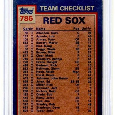 WADE BOGGS & BOB OJEDA Boston Red Sox 1984 TOPPS Baseball Card HIGH GRADE