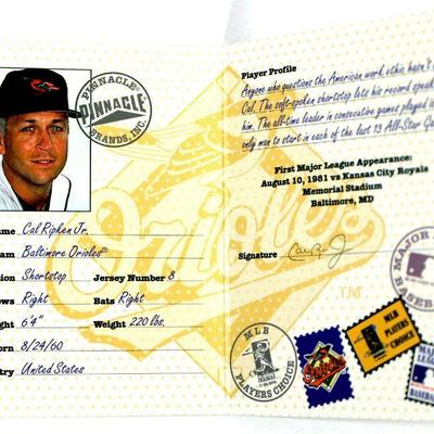 KEN GRIFFEY JR. CAL RIPKEN JR Passport to the Majors #2 #4 Baseball Cards Inserts 1997 Pinnacle