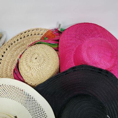 Lot of 8 Straw / Sun Hats