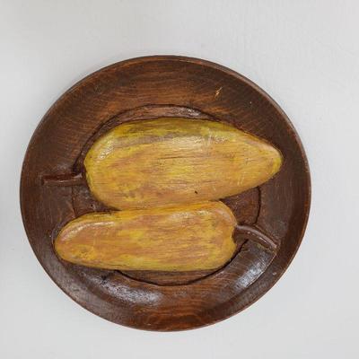 2 Pieces Wooden Wall Art - Cheese and Peppers