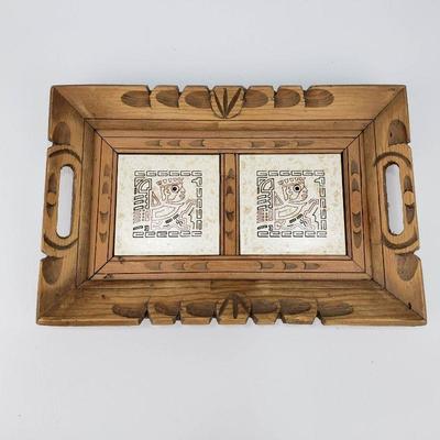 Mexican Wall Art / Tray - Hand carved wood