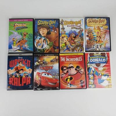 Lot of 8 Kids Movies DVD - Disney and Scooby Doo