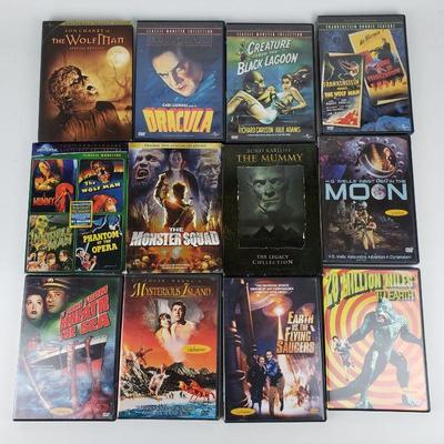 Lot of 12 Classic Monster Movies DVD