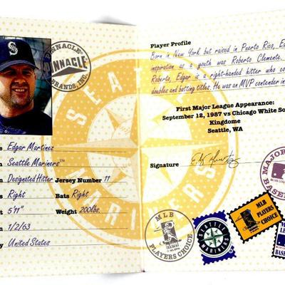 ROBERTO ALOMAR EDGAR MARTINEZ Passport to the Majors #9 #10 Baseball Cards Inserts 1997 Pinnacle