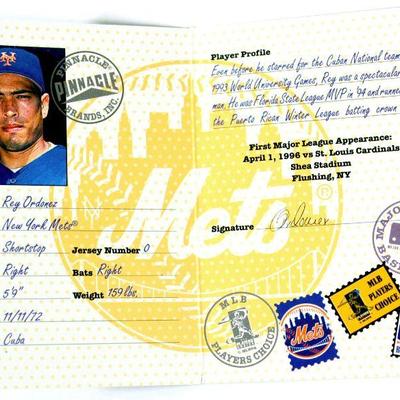 RAFAEL PALMEIRO REY ORDONEZ Passport to the Majors #19 #20 Baseball Cards Inserts 1997 Pinnacle