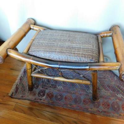 2nd Choice of 2:  Natural Bamboo Saddle Bench or Stool with Upolstered Seat 29