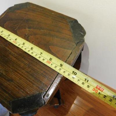 Mixed Wood Primitive Side Table or Plant Stand 9