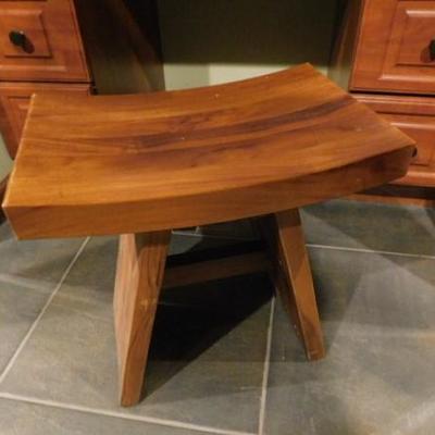 Natural Teak Wood Shower Chair 18