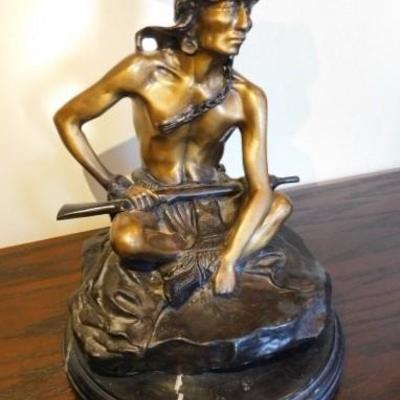 C. M. Russell 'Watcher of the Plains' Bronze Statue 10