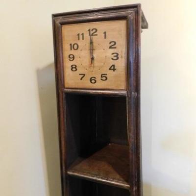 Solid Wood Electric Clock Face Book Tower 14