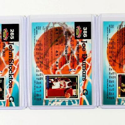 JOHN STOCKTON Joe Dumars James Worthy 1992 TOPPS STADIUM CLAB BASKETBALL CARDS SET - NM/MT