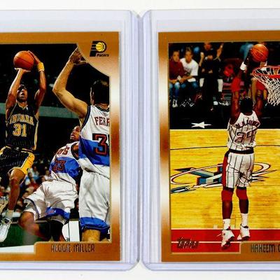 REGGIE MILLER HAKEEM OLAJUWON Basketball Cards 1999 Topps - High Grade