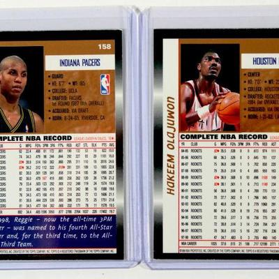 REGGIE MILLER HAKEEM OLAJUWON Basketball Cards 1999 Topps - High Grade